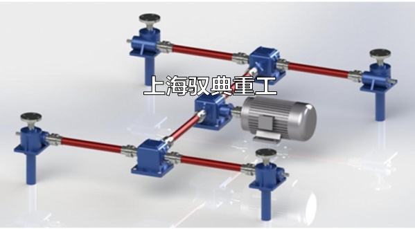 SWL絲桿升降機(jī)四臺聯(lián)動同步升降機(jī)構(gòu)平臺圖片