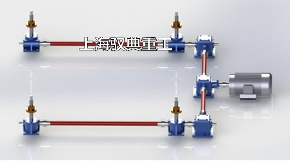 SWL絲桿升降機(jī)四臺聯(lián)動升降機(jī)構(gòu)平臺圖片