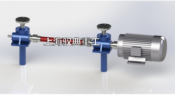 SWL絲桿升降機(jī)平臺(tái)，兩臺(tái)聯(lián)動(dòng)布局圖